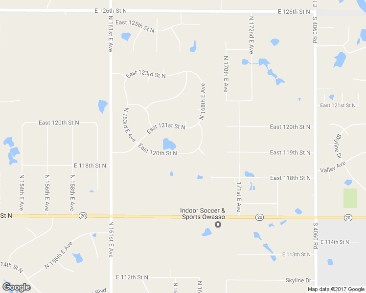 map of restaurants, bars, coffee shops, grocery stores, and more near 16625 East 120th Street North in Collinsville