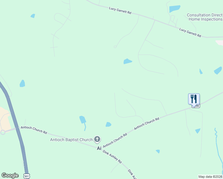 map of restaurants, bars, coffee shops, grocery stores, and more near 427 Fletcher Ridge Road in Timberlake