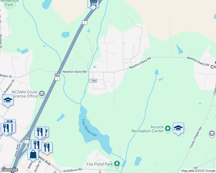 map of restaurants, bars, coffee shops, grocery stores, and more near 12 Evans Street in Henderson
