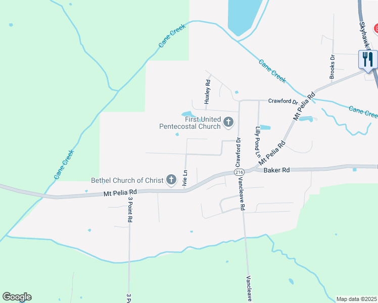 map of restaurants, bars, coffee shops, grocery stores, and more near 161 Meadowbrook Drive in Martin