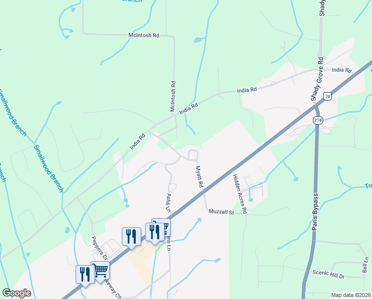 map of restaurants, bars, coffee shops, grocery stores, and more near 45 Hi-En-De-Lo Road in Paris