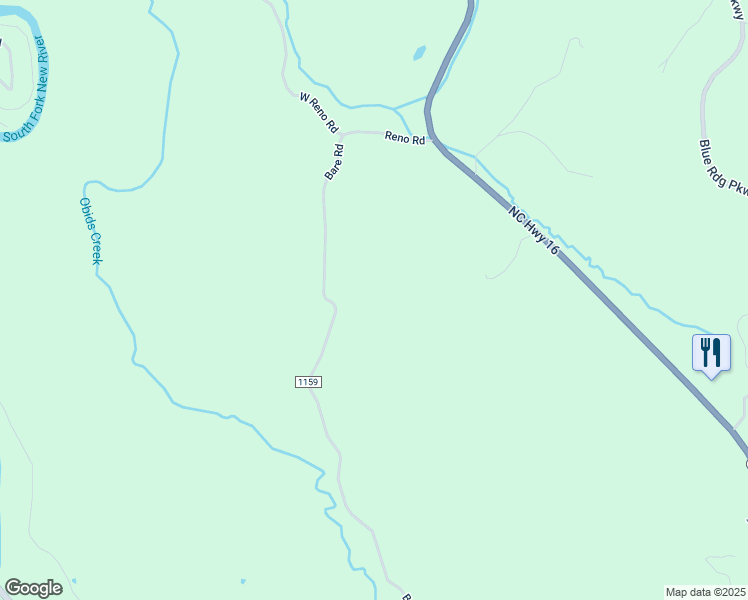 map of restaurants, bars, coffee shops, grocery stores, and more near 481 Glenn Bare Road in Jefferson