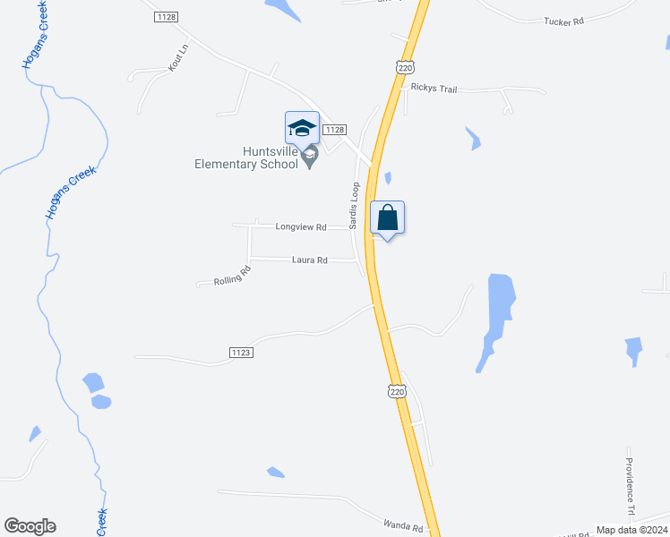 map of restaurants, bars, coffee shops, grocery stores, and more near 128 Laura Road in Madison
