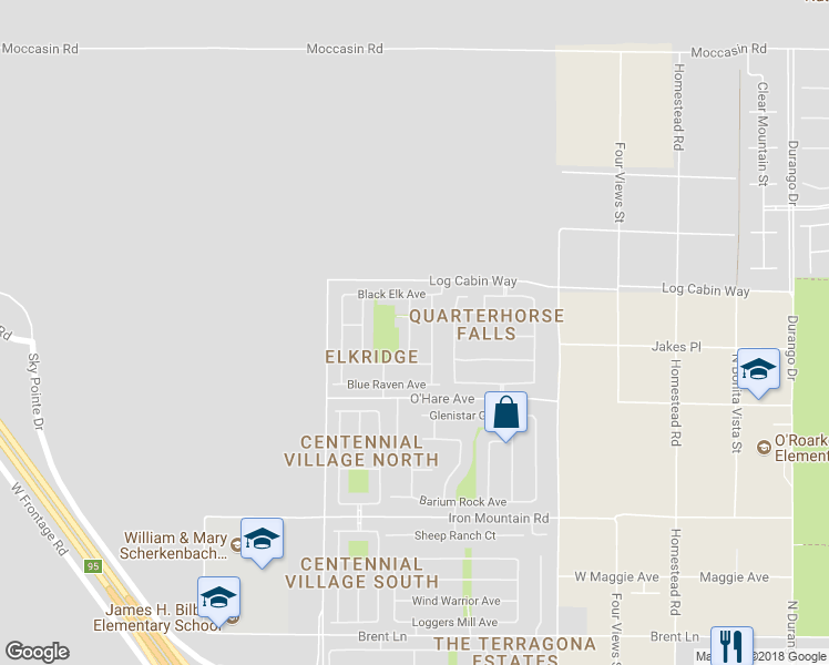 map of restaurants, bars, coffee shops, grocery stores, and more near 9806 Red Deer Street in Las Vegas