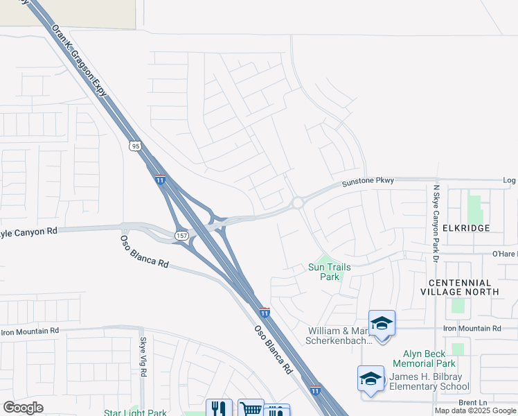 map of restaurants, bars, coffee shops, grocery stores, and more near 9903 Spinel Place in Las Vegas