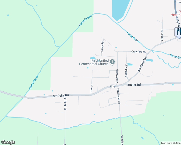 map of restaurants, bars, coffee shops, grocery stores, and more near 161 Meadowbrook Drive in Martin