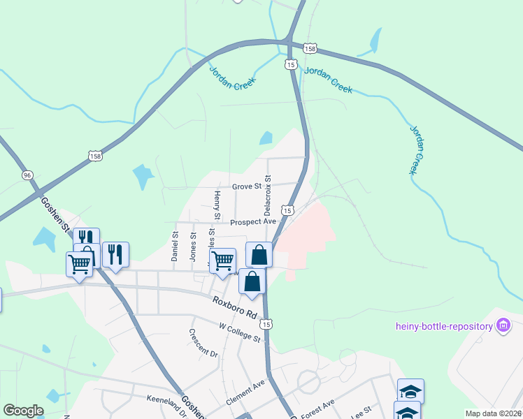 map of restaurants, bars, coffee shops, grocery stores, and more near 207 Delacroix Street in Oxford