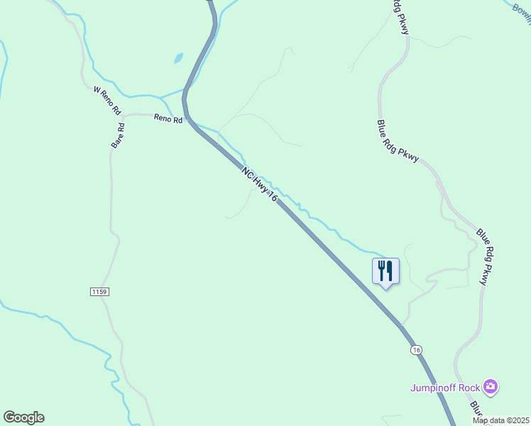 map of restaurants, bars, coffee shops, grocery stores, and more near 8828 North Carolina 16 in West Jefferson