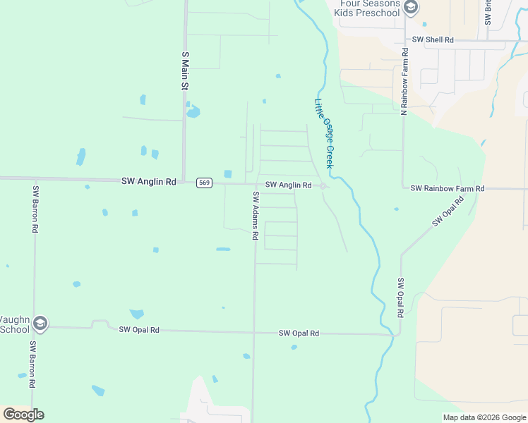map of restaurants, bars, coffee shops, grocery stores, and more near 5578-8118 Adams Road in Bentonville