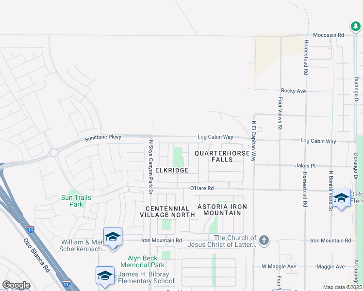 map of restaurants, bars, coffee shops, grocery stores, and more near 9053 Black Elk Avenue in Las Vegas