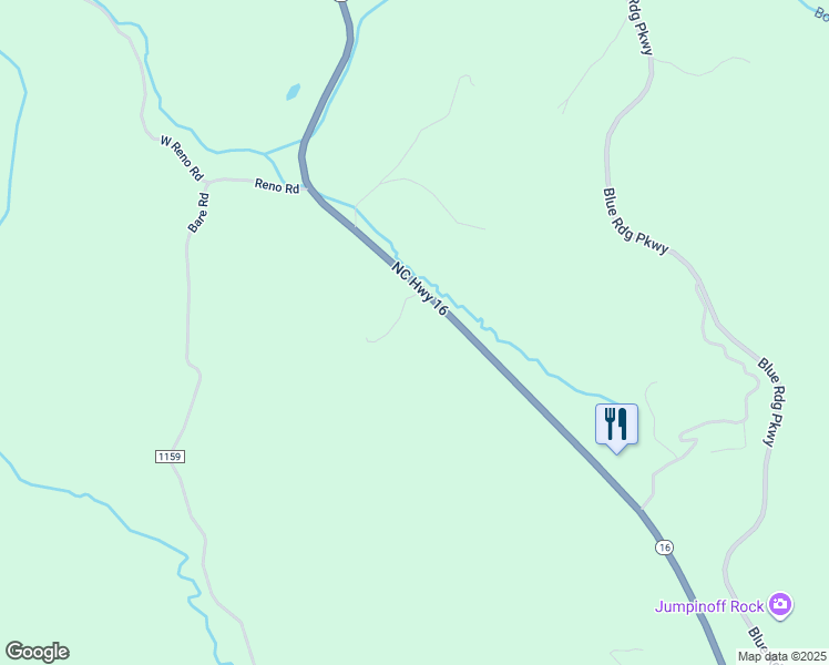 map of restaurants, bars, coffee shops, grocery stores, and more near 8822 North Carolina 16 in West Jefferson