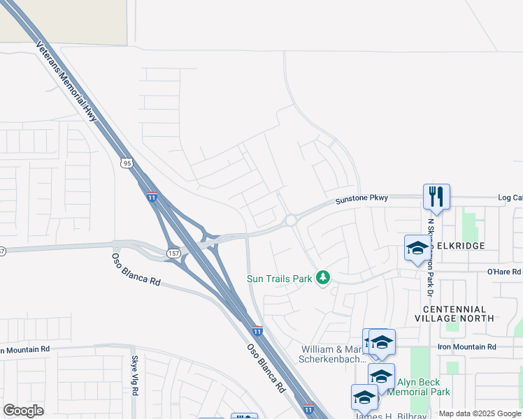 map of restaurants, bars, coffee shops, grocery stores, and more near 9584 Jadeite Lane in Las Vegas