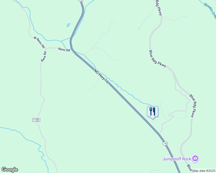 map of restaurants, bars, coffee shops, grocery stores, and more near 8852 North Carolina 16 in West Jefferson
