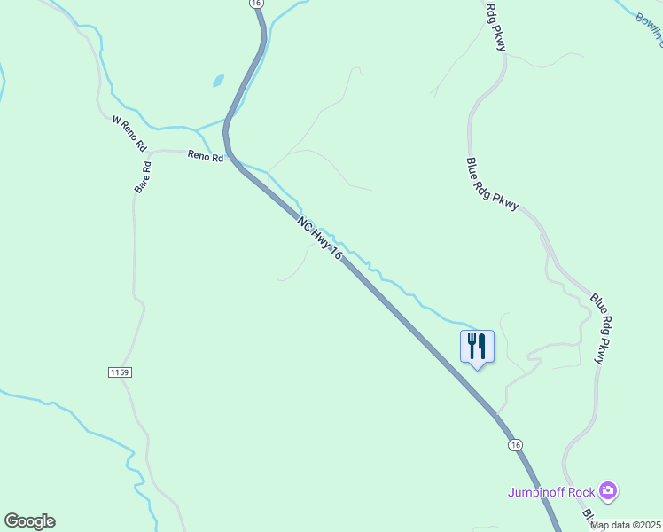 map of restaurants, bars, coffee shops, grocery stores, and more near 8828 North Carolina 16 in West Jefferson