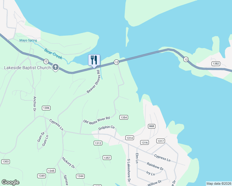 map of restaurants, bars, coffee shops, grocery stores, and more near 8237 Crows Roost Place in Rogers