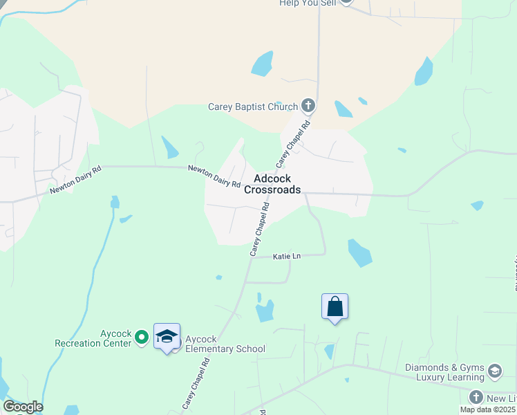 map of restaurants, bars, coffee shops, grocery stores, and more near 23 Carey Chapel Hill in Henderson