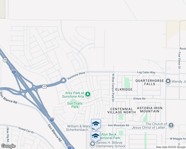 map of restaurants, bars, coffee shops, grocery stores, and more near North Skye Canyon Park Drive in Las Vegas