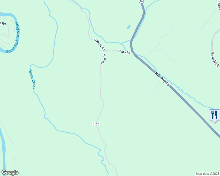map of restaurants, bars, coffee shops, grocery stores, and more near 385 Glenn Bare Road in Jefferson