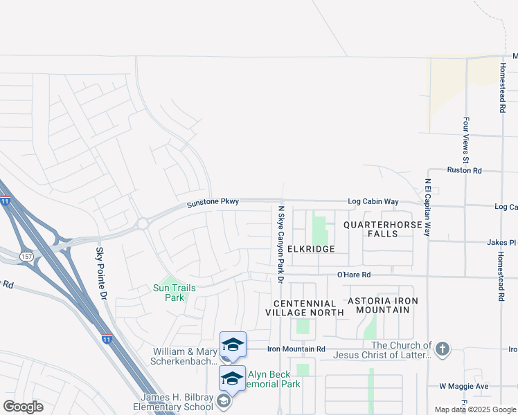 map of restaurants, bars, coffee shops, grocery stores, and more near North Fort Apache Road in Las Vegas