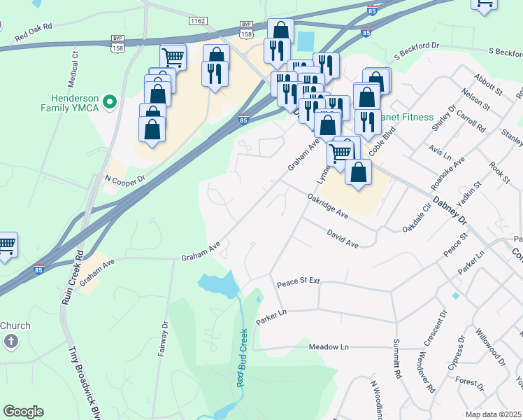map of restaurants, bars, coffee shops, grocery stores, and more near 111 Quail Ridge in Henderson