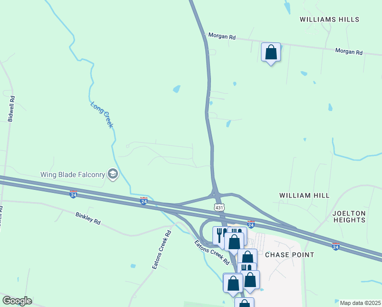 map of restaurants, bars, coffee shops, grocery stores, and more near 1013 Gayron Drive in Nashville