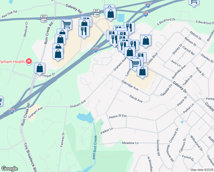 map of restaurants, bars, coffee shops, grocery stores, and more near 112 Quail Ridge in Henderson
