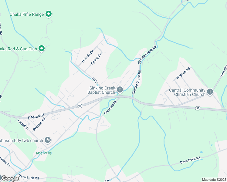 map of restaurants, bars, coffee shops, grocery stores, and more near 35 Vanover Road in Johnson City
