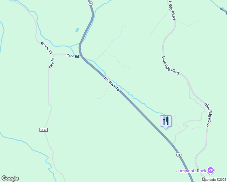 map of restaurants, bars, coffee shops, grocery stores, and more near 8812 North Carolina 16 in West Jefferson