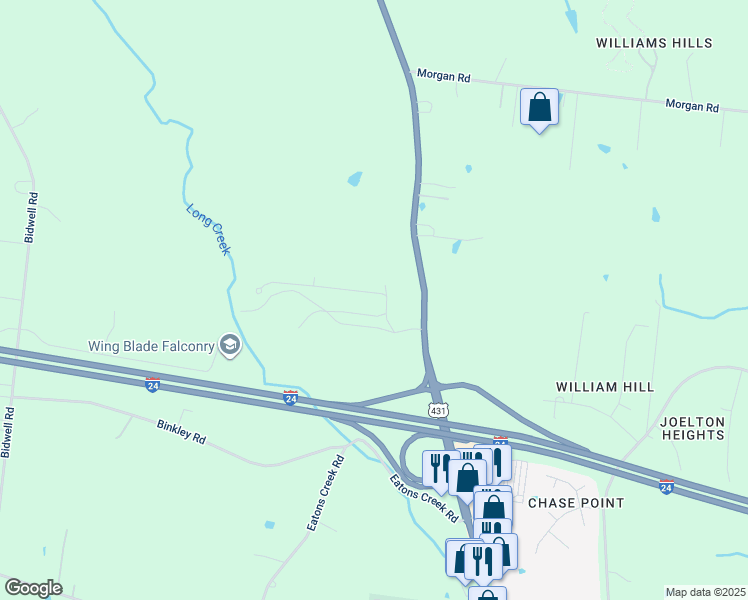map of restaurants, bars, coffee shops, grocery stores, and more near 1013 Gayron Drive in Nashville