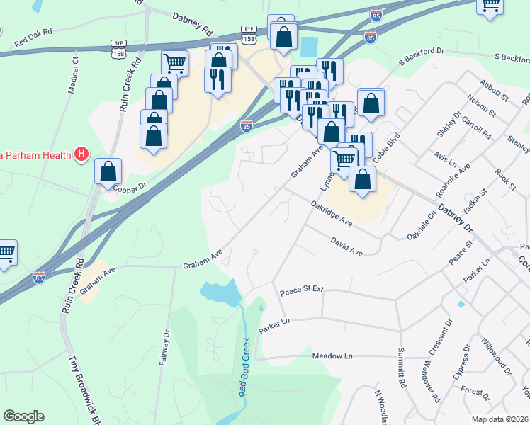 map of restaurants, bars, coffee shops, grocery stores, and more near 112 Quail Ridge in Henderson