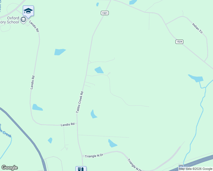 map of restaurants, bars, coffee shops, grocery stores, and more near 4076 Salem Farms Road in Oxford