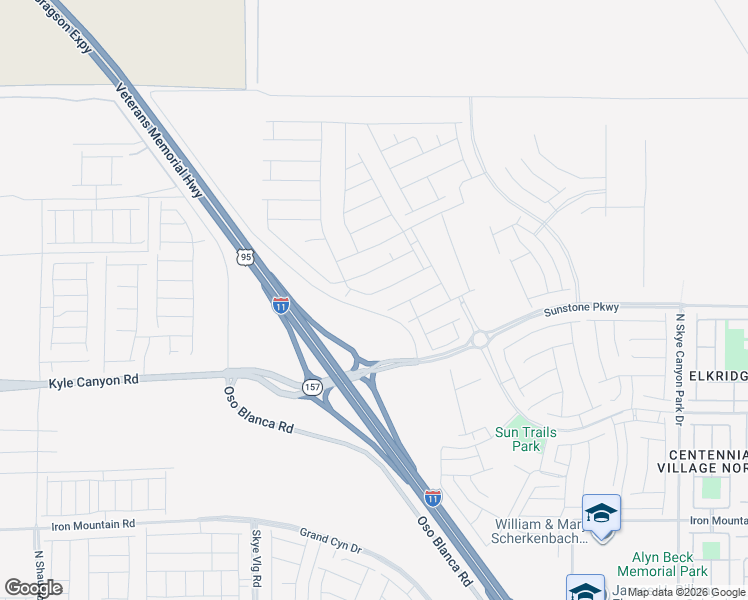 map of restaurants, bars, coffee shops, grocery stores, and more near 9657 Balais Drive in Las Vegas