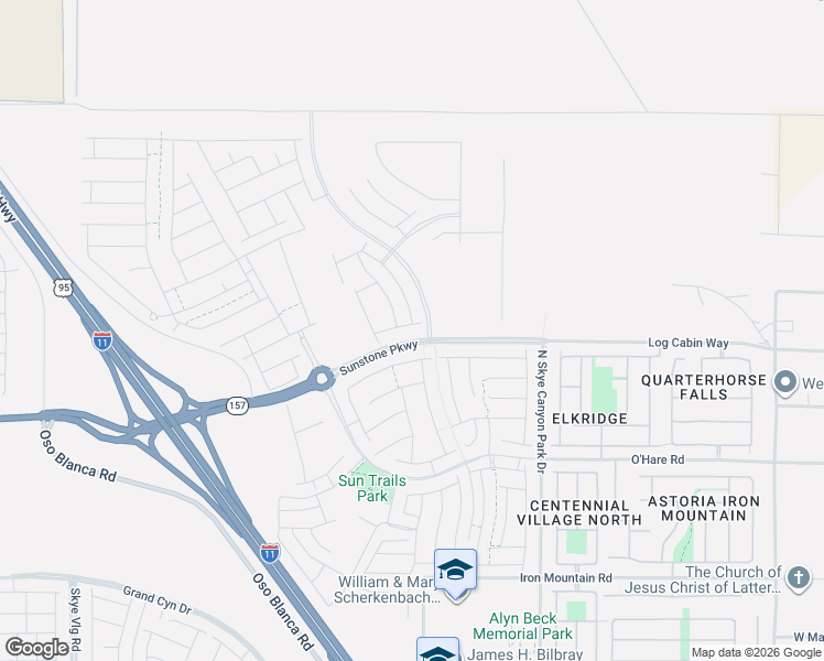 map of restaurants, bars, coffee shops, grocery stores, and more near Unnamed Road in Las Vegas