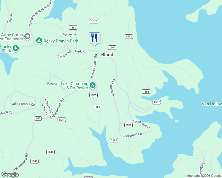 map of restaurants, bars, coffee shops, grocery stores, and more near County Road 106 in Benton County