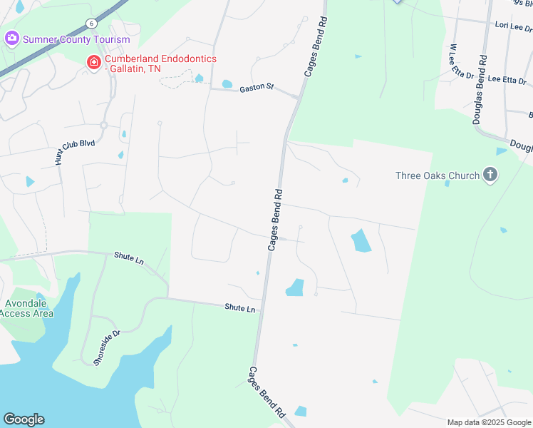 map of restaurants, bars, coffee shops, grocery stores, and more near 2278 Cages Bend Road in Gallatin
