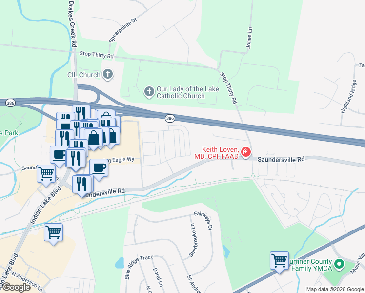 map of restaurants, bars, coffee shops, grocery stores, and more near 142 Benjamin Lane in Hendersonville
