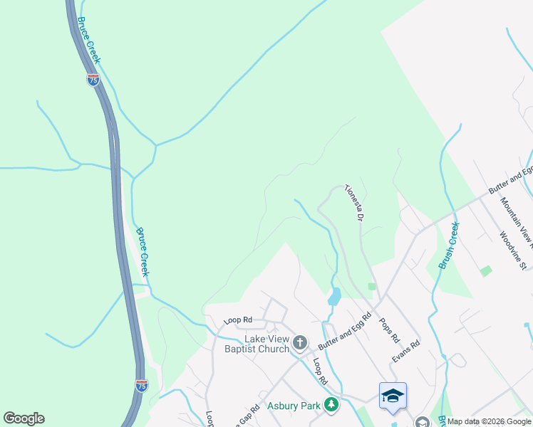 map of restaurants, bars, coffee shops, grocery stores, and more near 360 Bibee Lane in Caryville