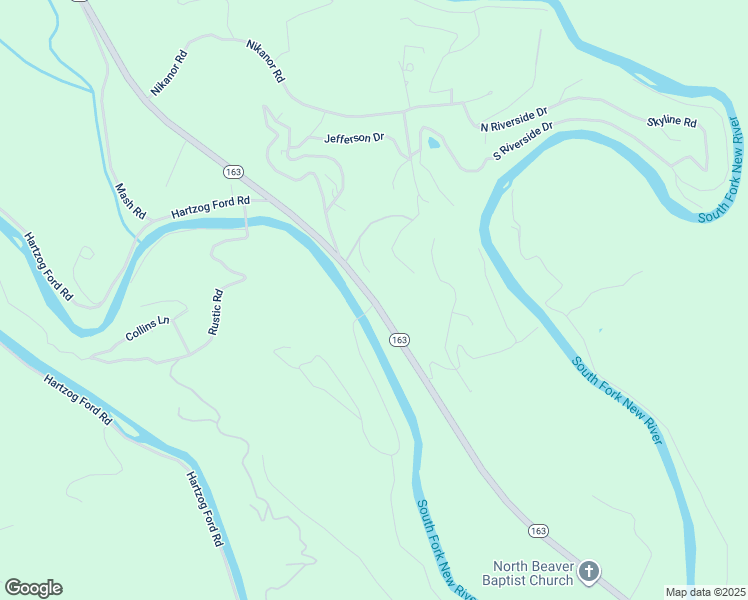 map of restaurants, bars, coffee shops, grocery stores, and more near 7107 Highway 163 in West Jefferson