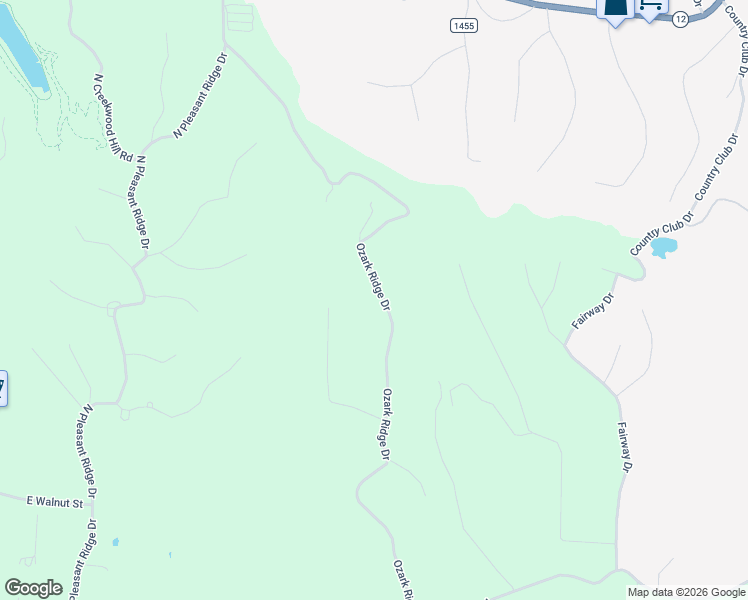 map of restaurants, bars, coffee shops, grocery stores, and more near 8181 Ozark Ridge Drive in Rogers
