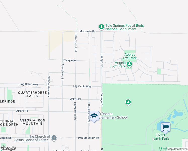map of restaurants, bars, coffee shops, grocery stores, and more near 8445 West Picket Ridge Court in Las Vegas
