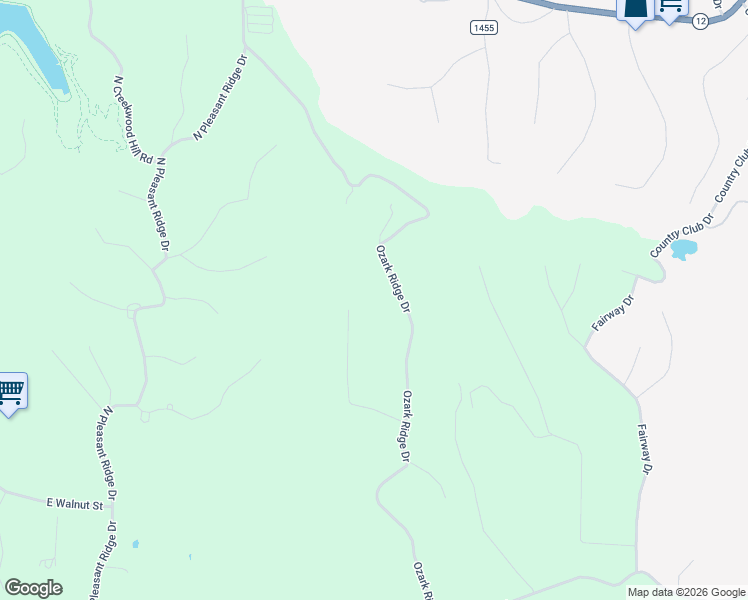 map of restaurants, bars, coffee shops, grocery stores, and more near 8181 Ozark Ridge Drive in Rogers