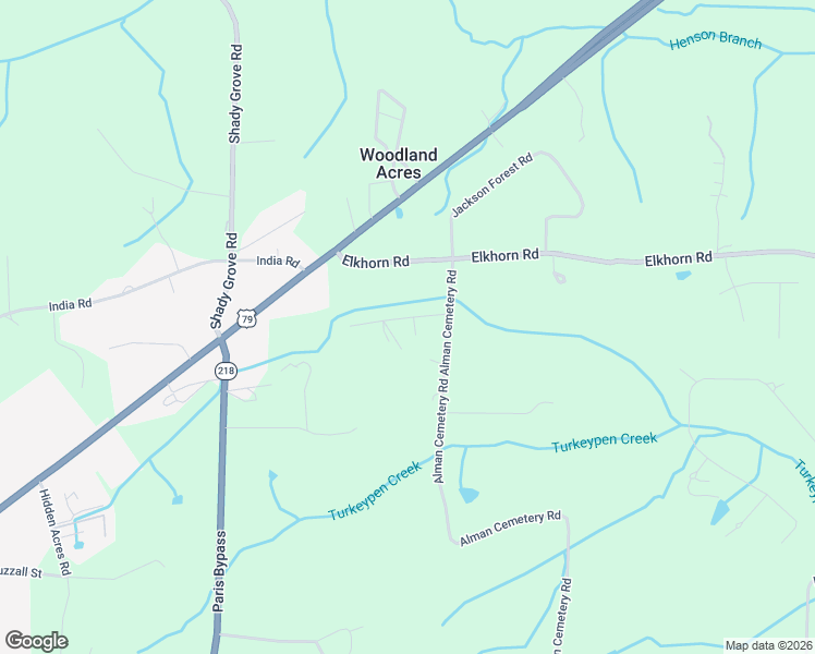 map of restaurants, bars, coffee shops, grocery stores, and more near 200 Alman Cemetery Road in Paris