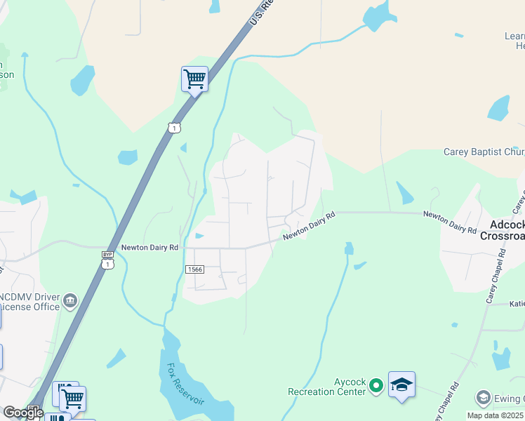 map of restaurants, bars, coffee shops, grocery stores, and more near 1349 Newton Dairy Road in Henderson