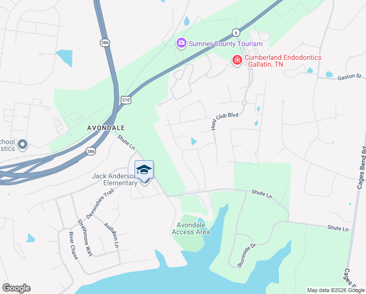 map of restaurants, bars, coffee shops, grocery stores, and more near 146 Compton Street in Gallatin