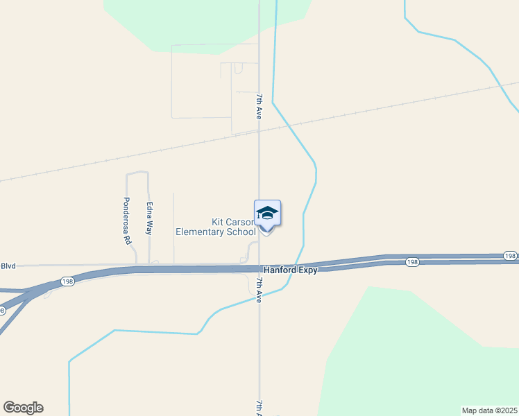 map of restaurants, bars, coffee shops, grocery stores, and more near 9895 7th Avenue in Hanford