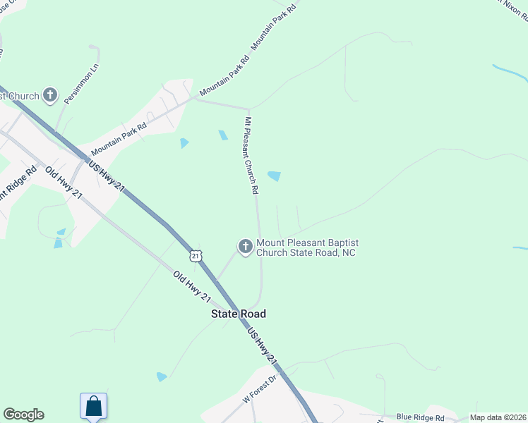map of restaurants, bars, coffee shops, grocery stores, and more near 320 Mount Pleasant Church Road in State Road