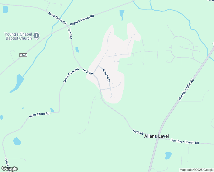 map of restaurants, bars, coffee shops, grocery stores, and more near 688 Huff Road in Roxboro