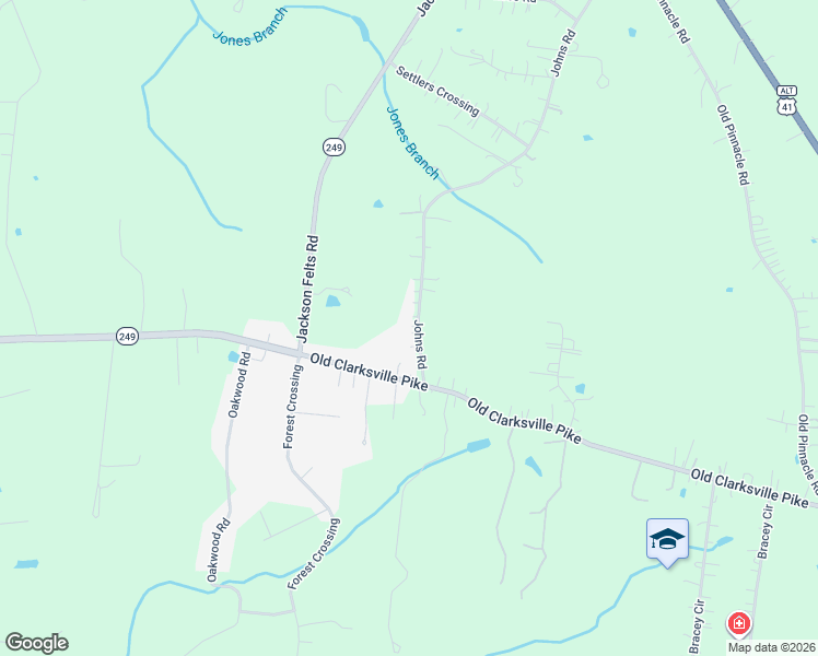 map of restaurants, bars, coffee shops, grocery stores, and more near 1023 Johns Road in Cheatham County