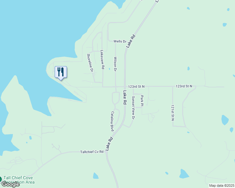 map of restaurants, bars, coffee shops, grocery stores, and more near 12276 Avalon Drive in Sperry