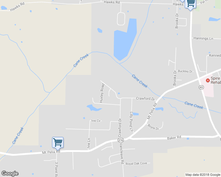 map of restaurants, bars, coffee shops, grocery stores, and more near 269 Tyler Austin Road in Martin